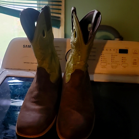 Rocky square toe cowboy boots I wore them at my weeding - Picture 1 of 4